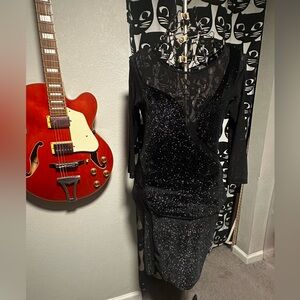 Slinky, sparkly velvet cutout dress from Frederick's of Hollywood